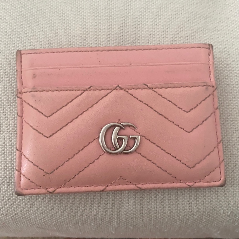 Pink Gucci Card Case